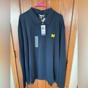 Men’s long sleeve U of M, Cutter and Buck shirt
